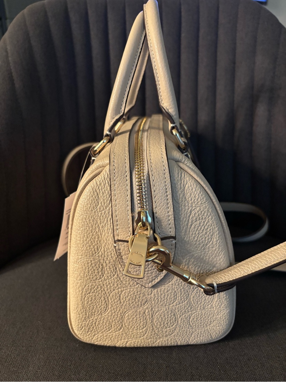 Coach Rowan Satchel in Oat (Medium Size) - Picture 7 of 8